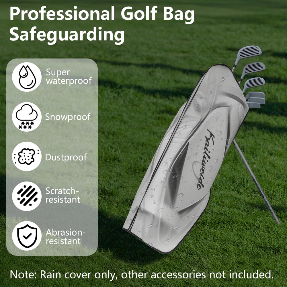 flintronic Sac de Golf, Couverture de Pluie de Sac de Golf, Housse de Voyage G-olf, étanche à la Poussière et Coupe-Vent, pour Voyage, Voyage, Femmes, Hommes, Golfeurs