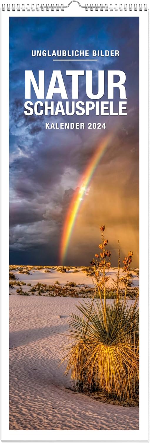 WELTBILD Naturschauspiele Panoramakalender 2024: XXL-Kalender - 1 Meter 