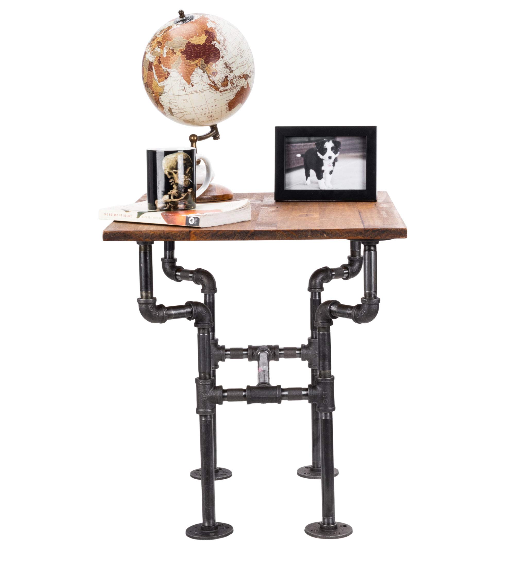 Industrial Pipe Decor Table Leg Set, Rustic End Table Side Table Base