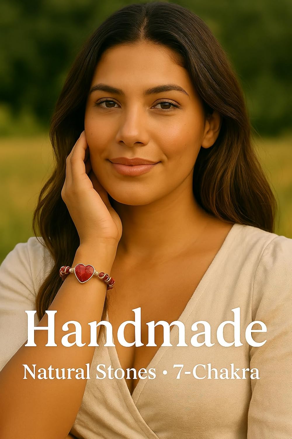 Seven-Chakra Healing Natural Red Heart Gemstone Bracelet - Meditation Energy Spiritual Protection - Mental Health Balance 1-Strands Leather Wrap 1 Piece of Handmade with Premium Gift Box - Image 6