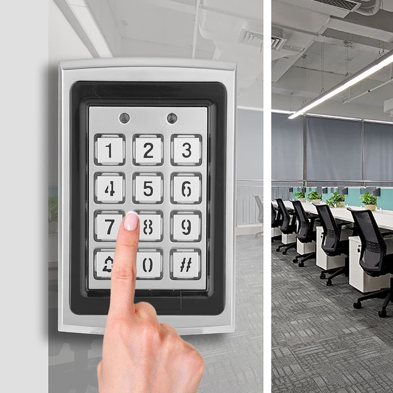 T6-Touch RFID 125KHz Codeschloss mit Wiegand 26 Technologie - Wasserdichter Türöffner für Haus & Büro Diebstahlsicherung Hintergrundbeleuchtung. Professionelle Zutrittskontrolle maximale Sicherheit.