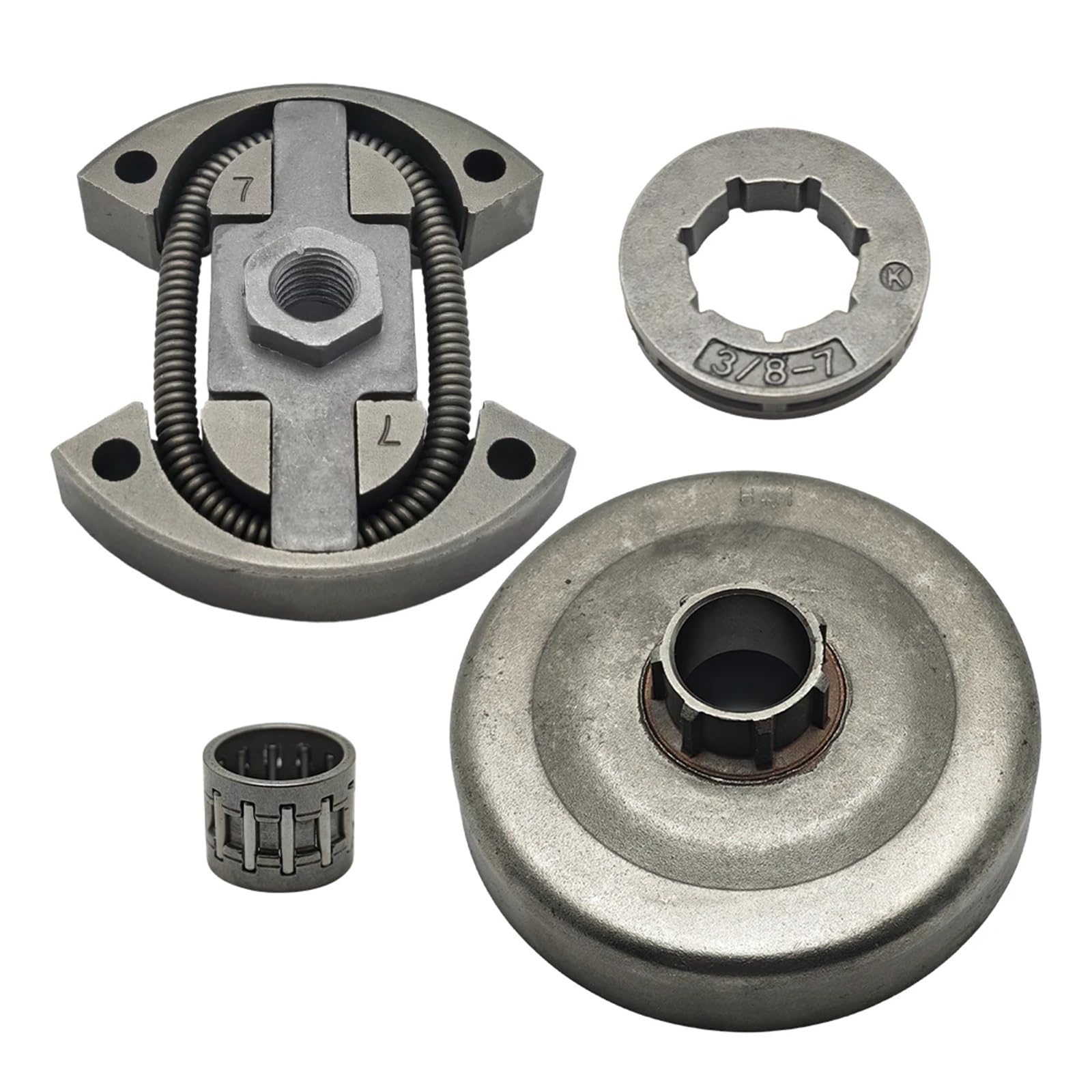 Kit tambor embrague 3/8"-7D con rodamiento y jaula de agujas