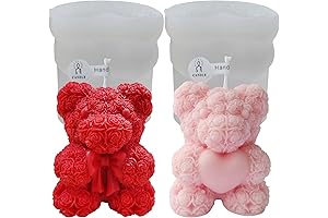 2PCS Moldes Para Velas Artesanales | Crea Velas Con Diseño de Ositos de Peluche