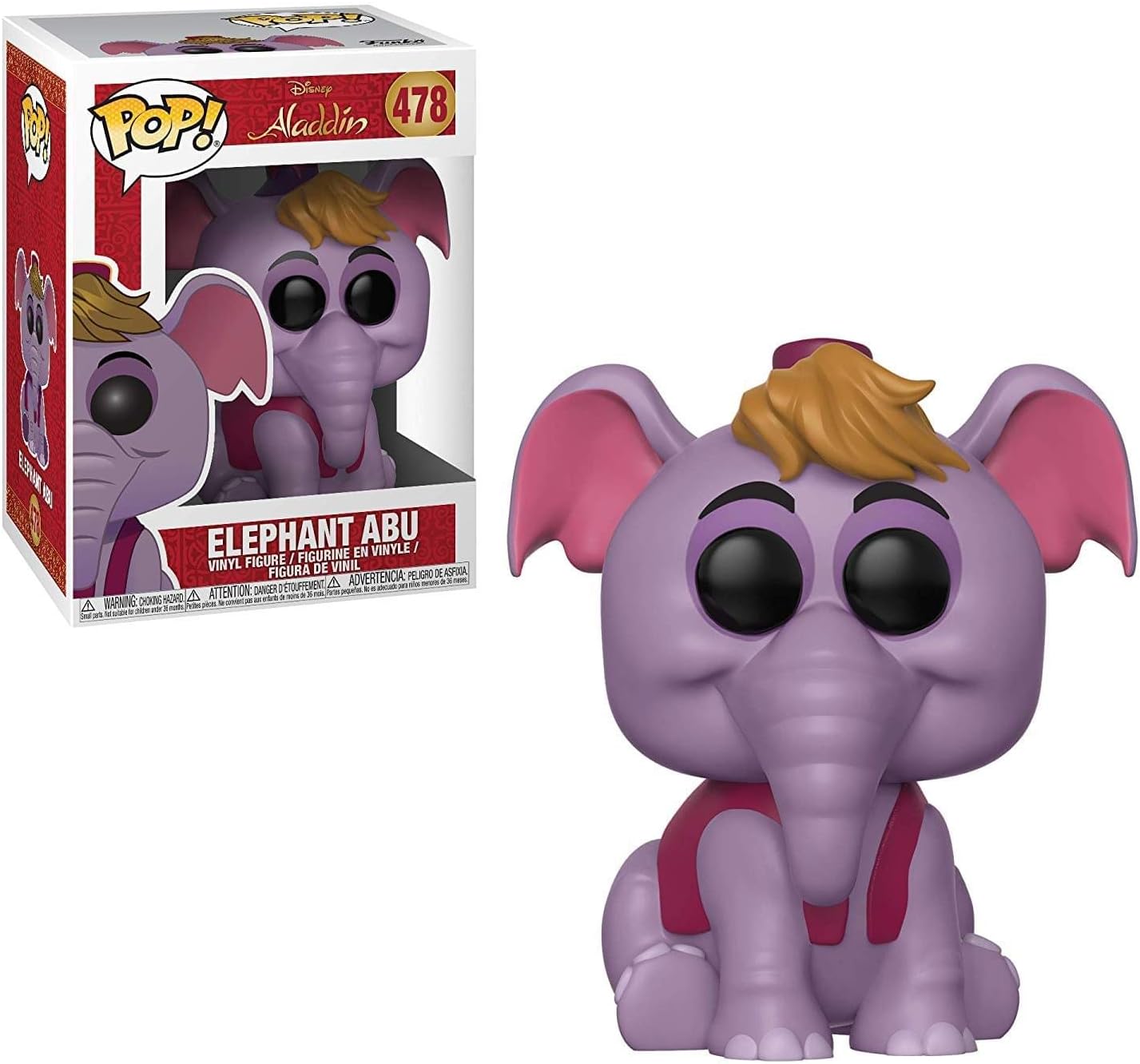 Funko 35755 Pop! Disney: AladdinElephant Abu, Multicolor