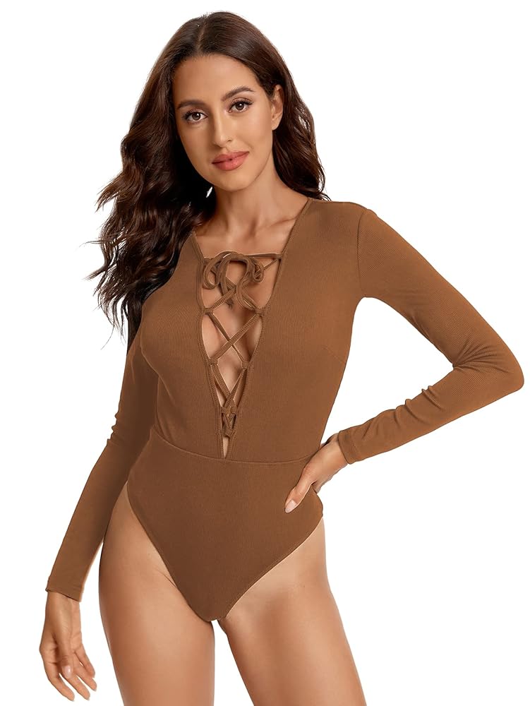 Amazon.com: Verdusa Women's Crisscross Strappy Deep V Neck