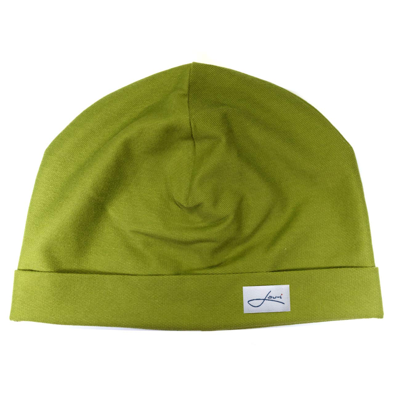 Lou-i Czapka damska i męska, bawełna ekologiczna, czapka beanie, wyprodukowano w Niemczech, zielony, 57-58