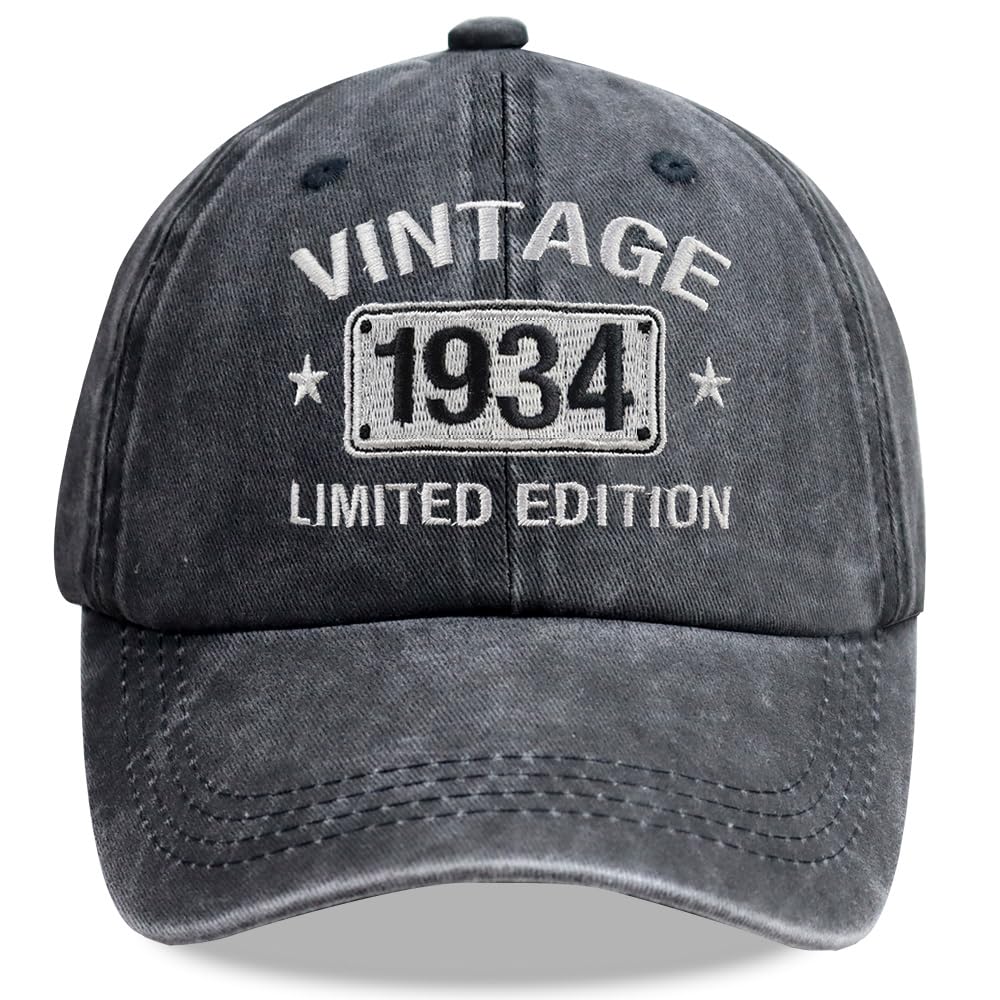 Vintage 1925-2005 Limited Edition Hats for Men Women, Personalized 21th-101th Birthday Gifts Retirement