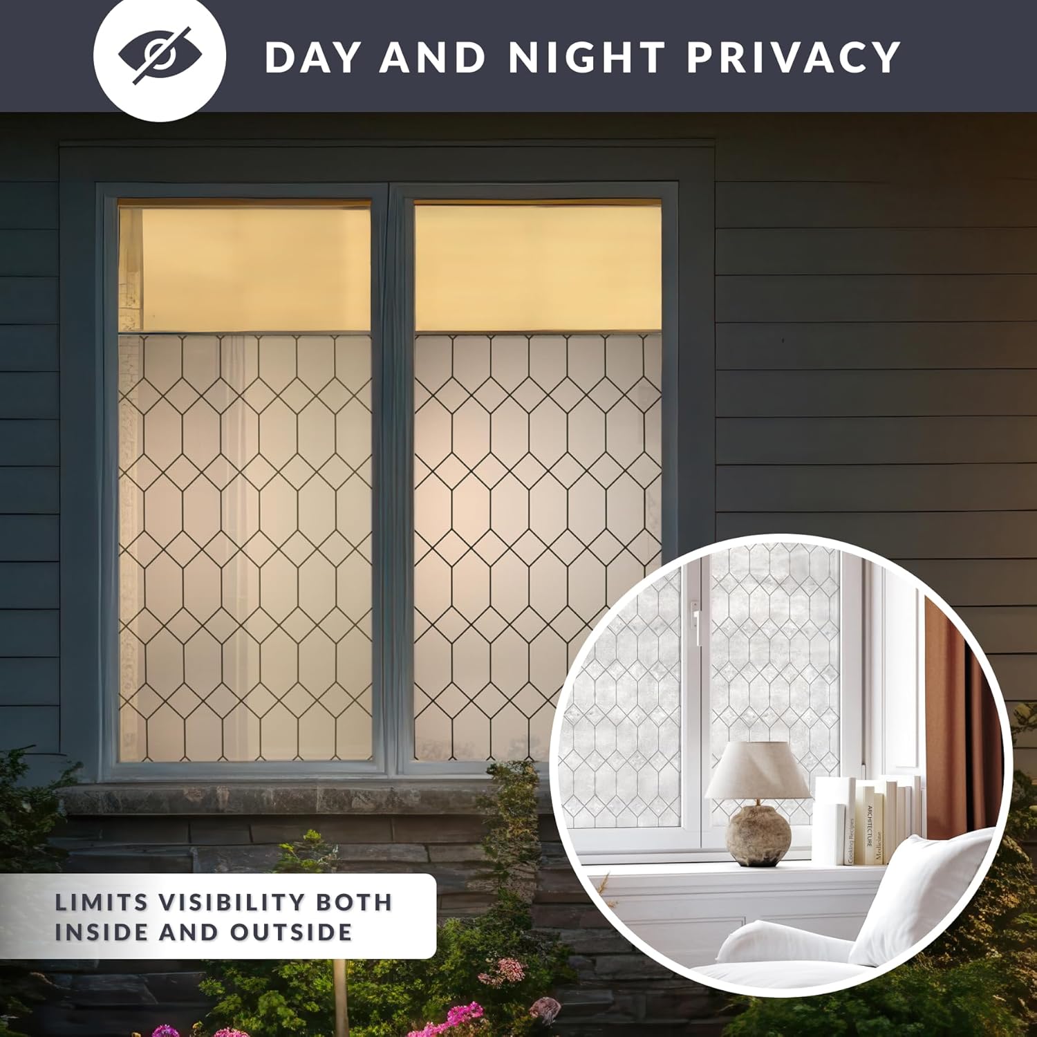 Artscape Old English 36 x 72 Inch Window Film, Made in USA – Provides Privacy, Non-Adhesive, Textured Leaded Glass Pattern, UV Protection, Easy to Apply and Removable