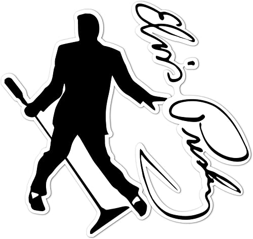 Desert Cactus Elvis Presley - Calcomanía de vinilo para laptop, botella de agua para automóvil, álbum de recortes (4 pulgadas) (versión 1)