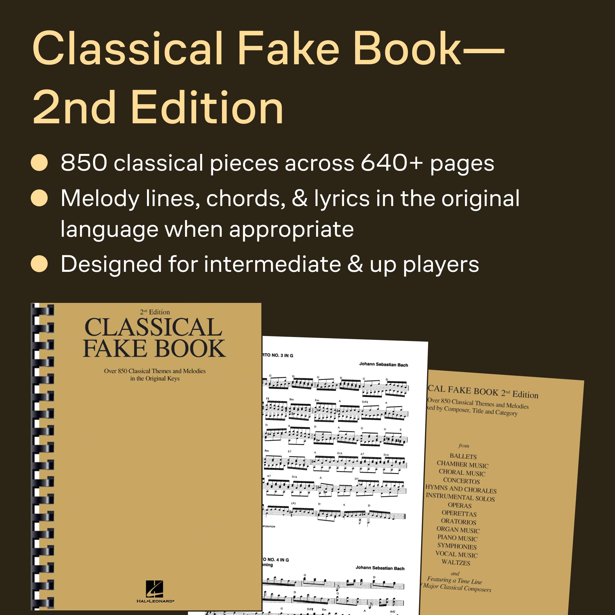 Classical Fake Book: Over 850 Classical Themes and Melodies