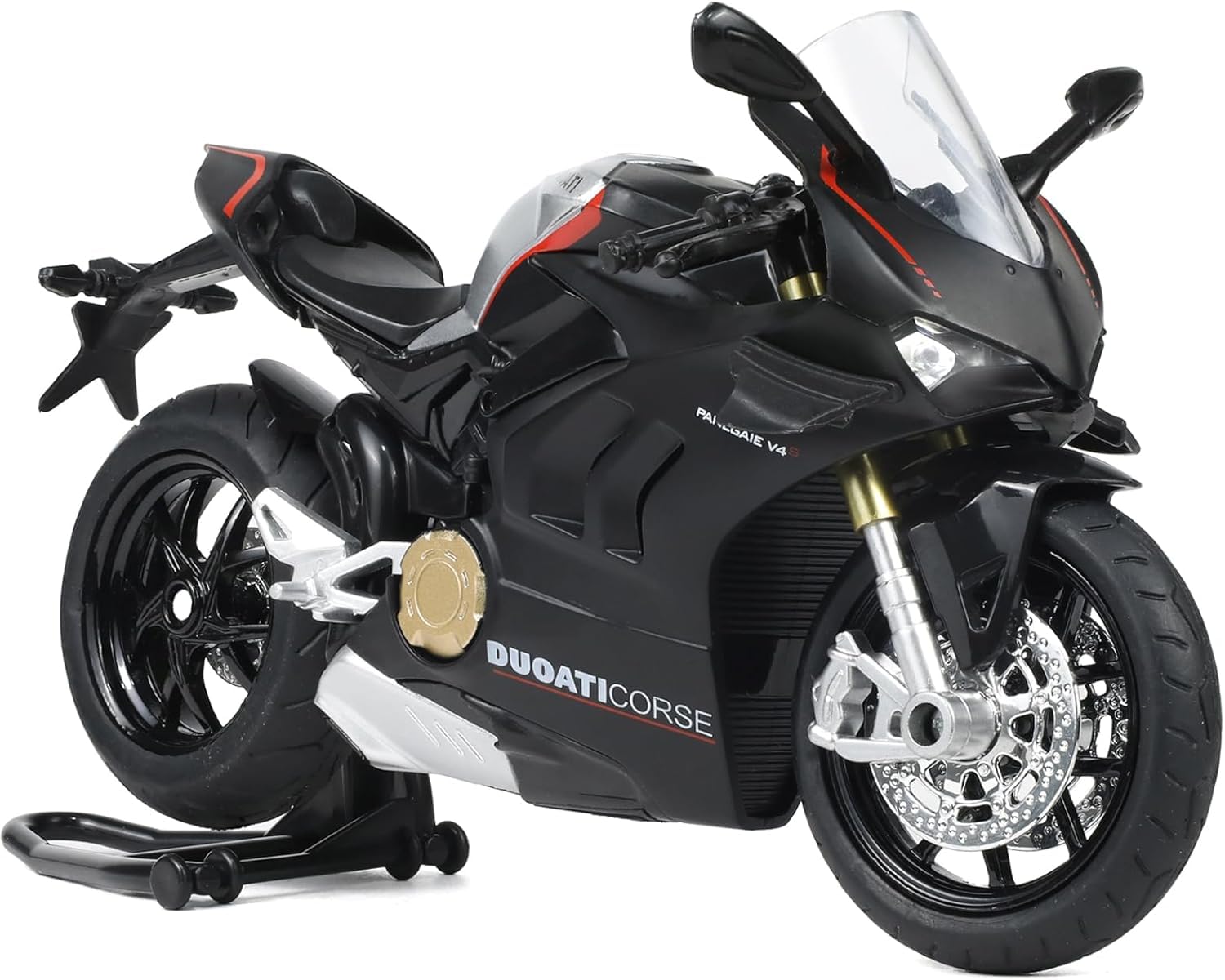1:12 Motorcycle Model Toy Compatible for Ducati V4S Alloy Metal Diecast Motorbike with Sound and Light Mini Sport Bike Display Gift for Adult Collectors-image-9