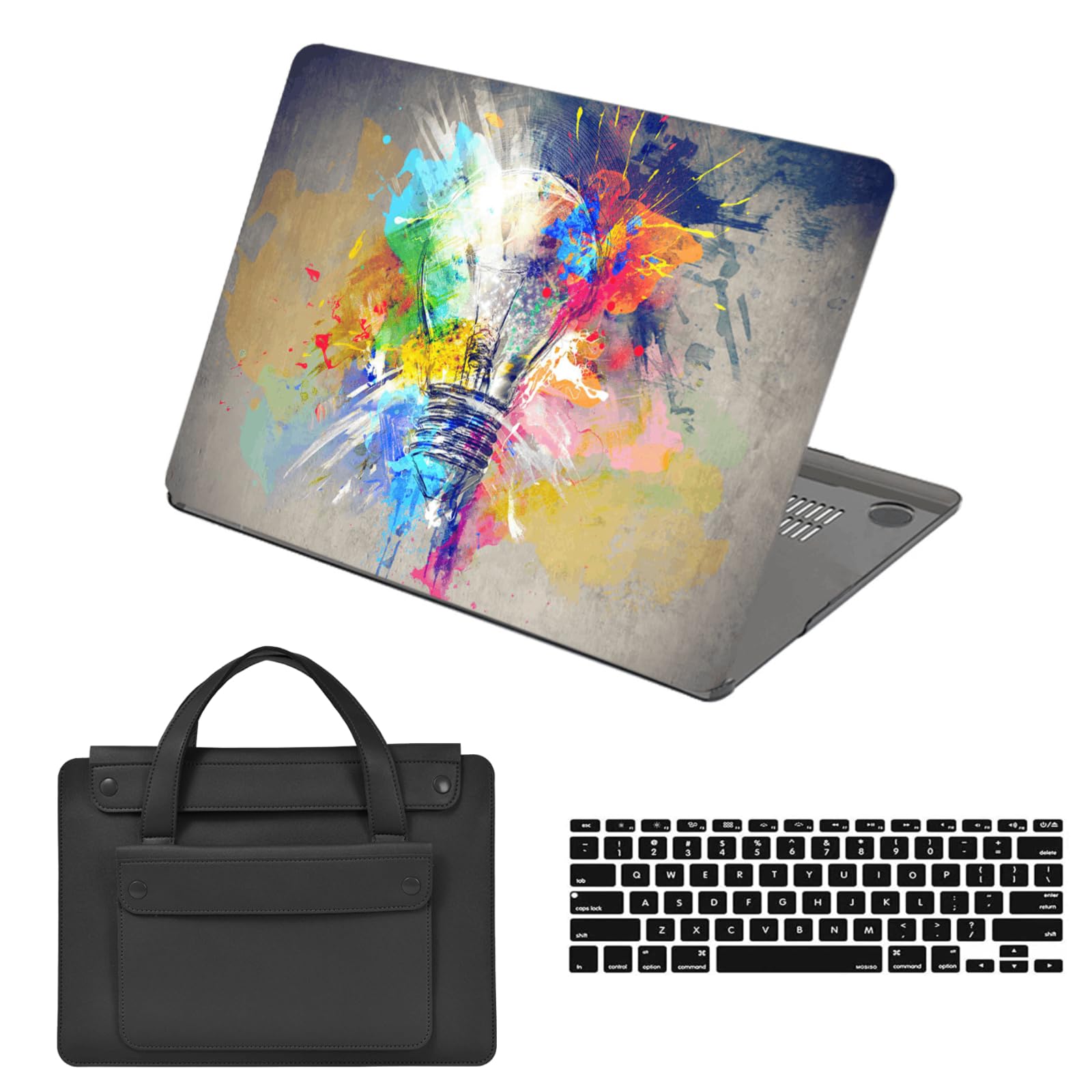 Carcasa MacBook Pro 15 Retina A1398 funda rígida con bolsa y protector gris 8