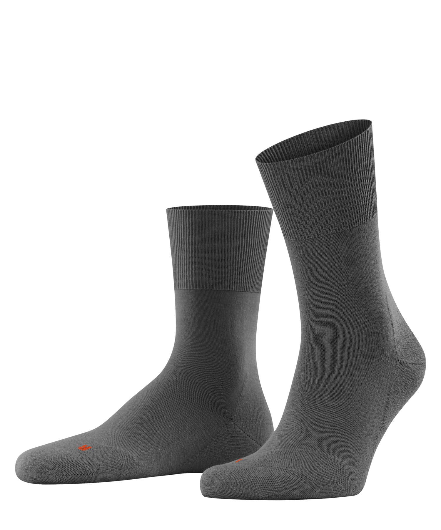 FALKE Unisex Run U So Cotton Plain Socks 1 Pair, Grey Flanell 3210, 8-9
