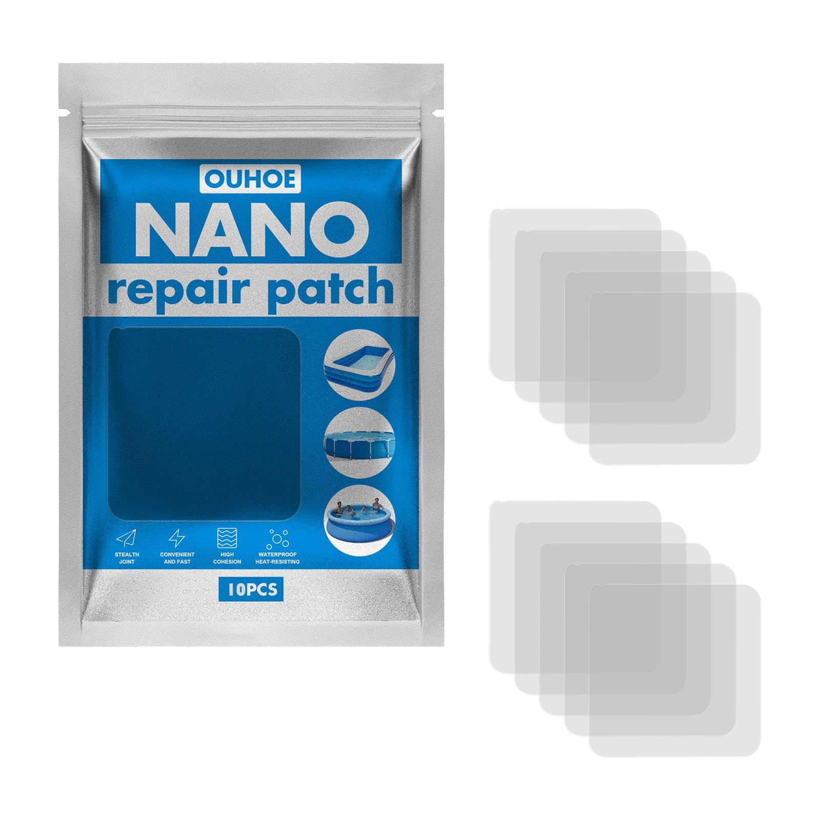 10 Pieces Inflatable Repair Patches Pool Patch Repair Set for Swimming Rings-picture-29