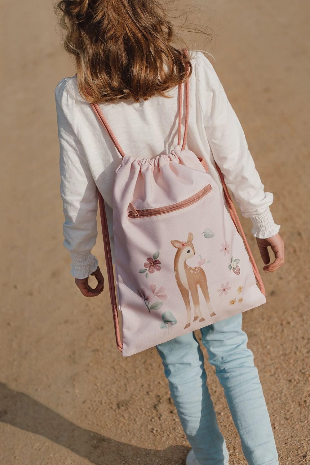Little Dutch Set Rucksack, Turnbeutel & Brotdose & Trinkflasche Pop-up für Kinder rosa - Fairy Garden