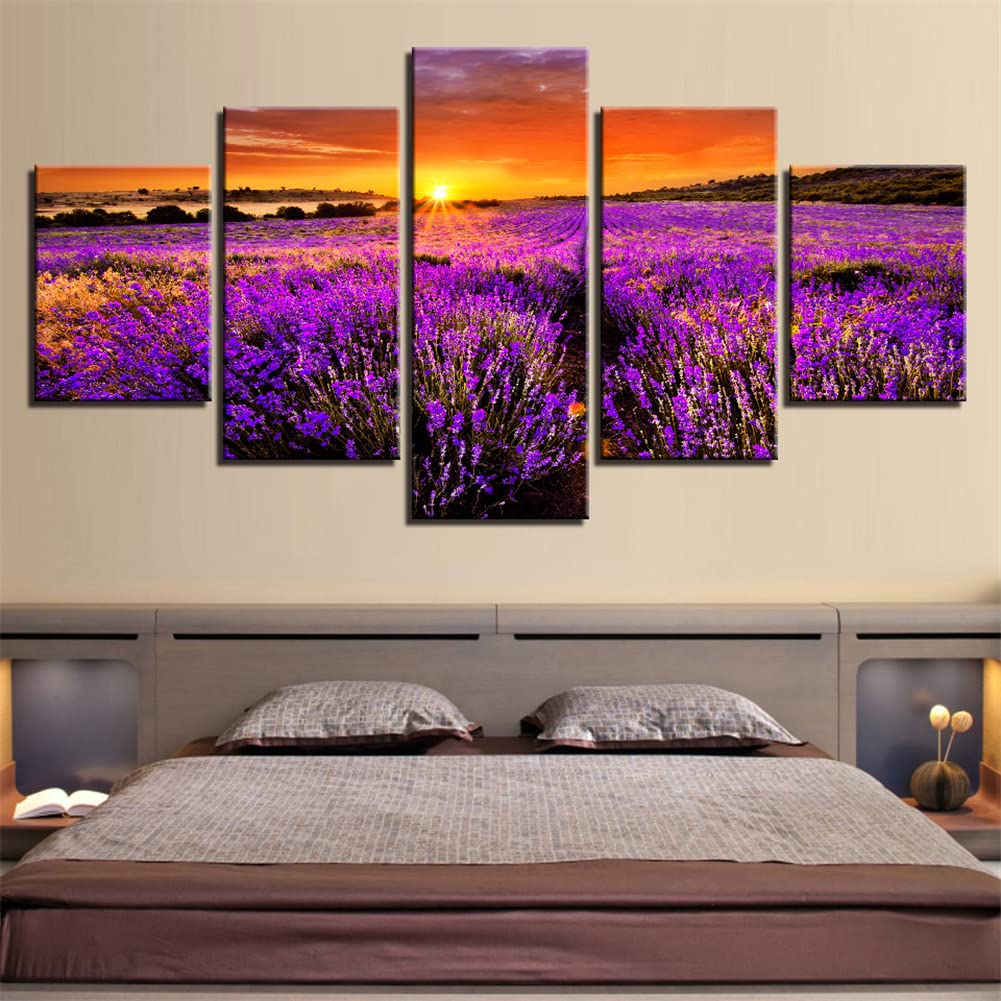 Peinture diamant salon decoration murale kit complet fleurs pourpres format xxl strass