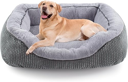 INVENHO Camas grandes para perros grandes, lavables, cama calmante para perros, cama ortopédica para perros, cama cálida y suave para cachorros,