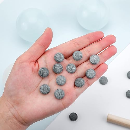 Miniatura 5 de Gejoy Juego de 20 puntas de repuesto para taco de billar con caja de almacenamiento para billar