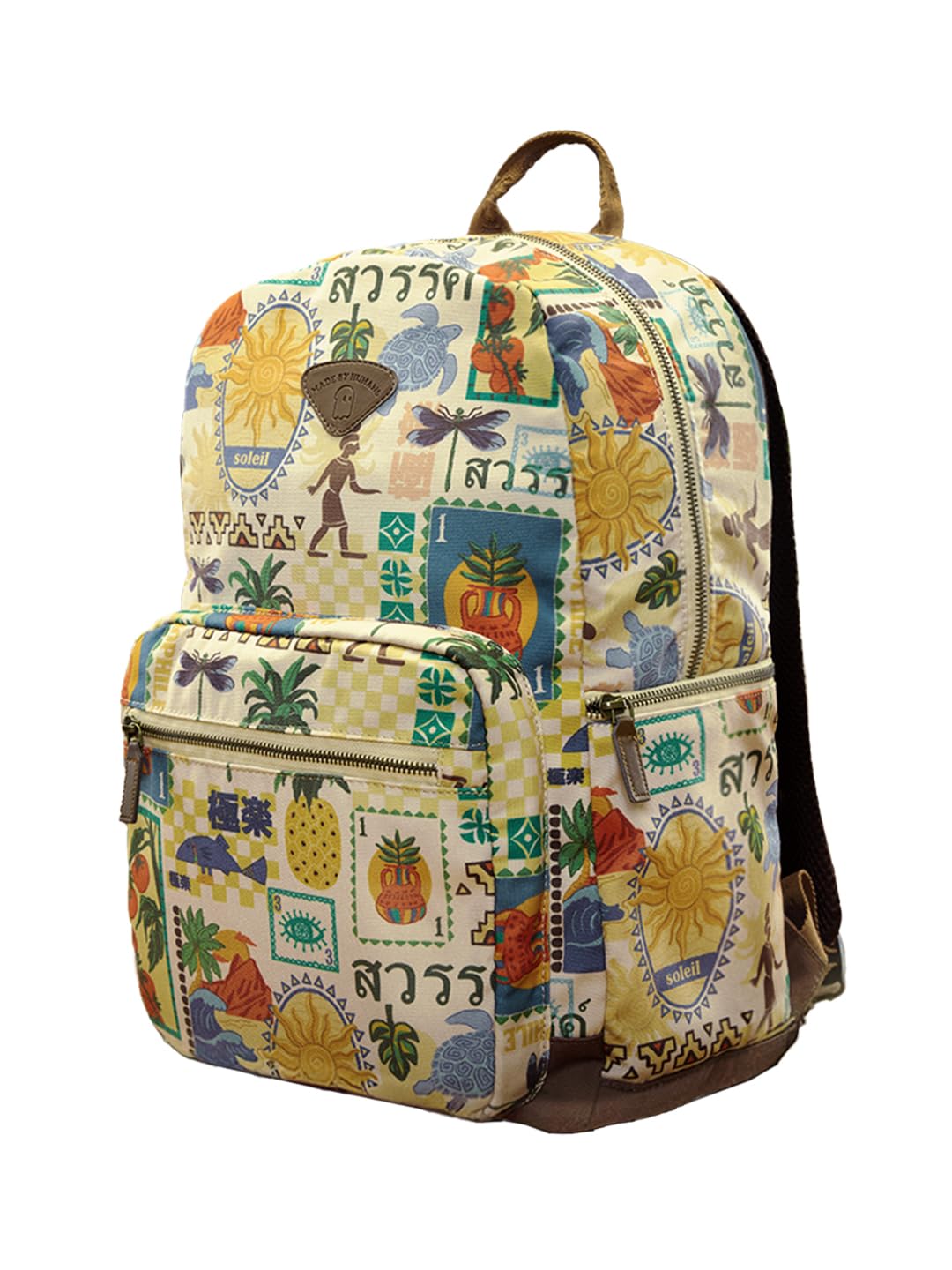 the souled store Tropical Unisex Adult Cotton Canvas Upper Multicolour All Over Printed 19L Casual Backpacks-picture-24