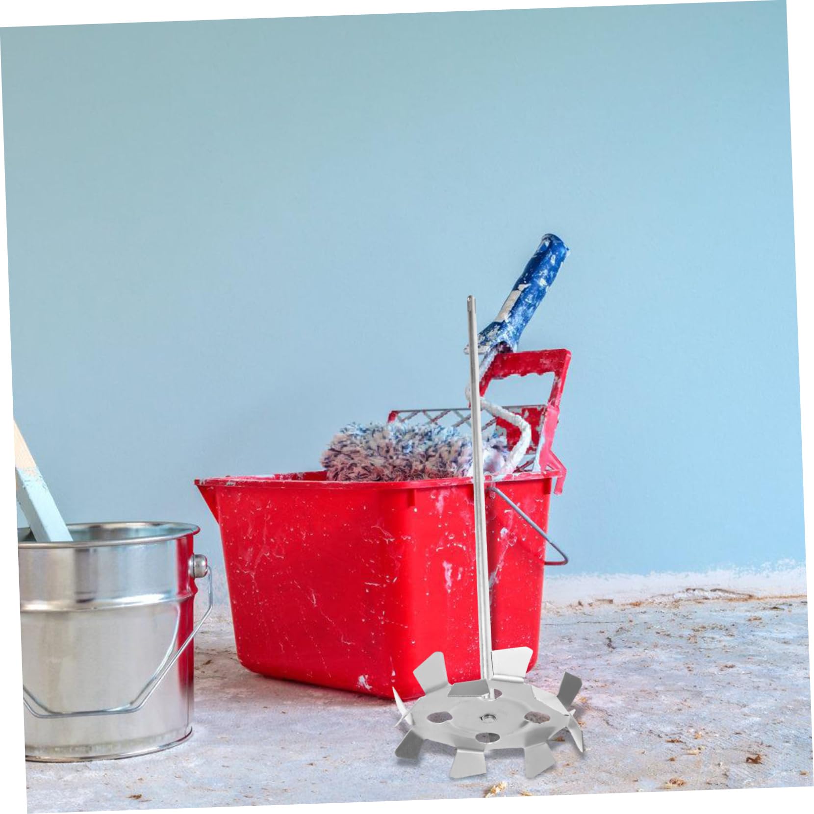 VILLCASE Impact Drill Mixing Paddle Cement Tools Paint Stirrer Electric Drill Stirring Rods Replacement Mixer Head