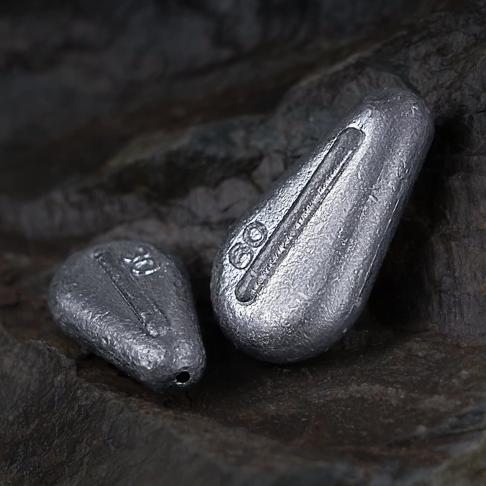 THKFISH Plomos de Pesca No Roll Sinkers Inline para Catfishing 10 Piezas