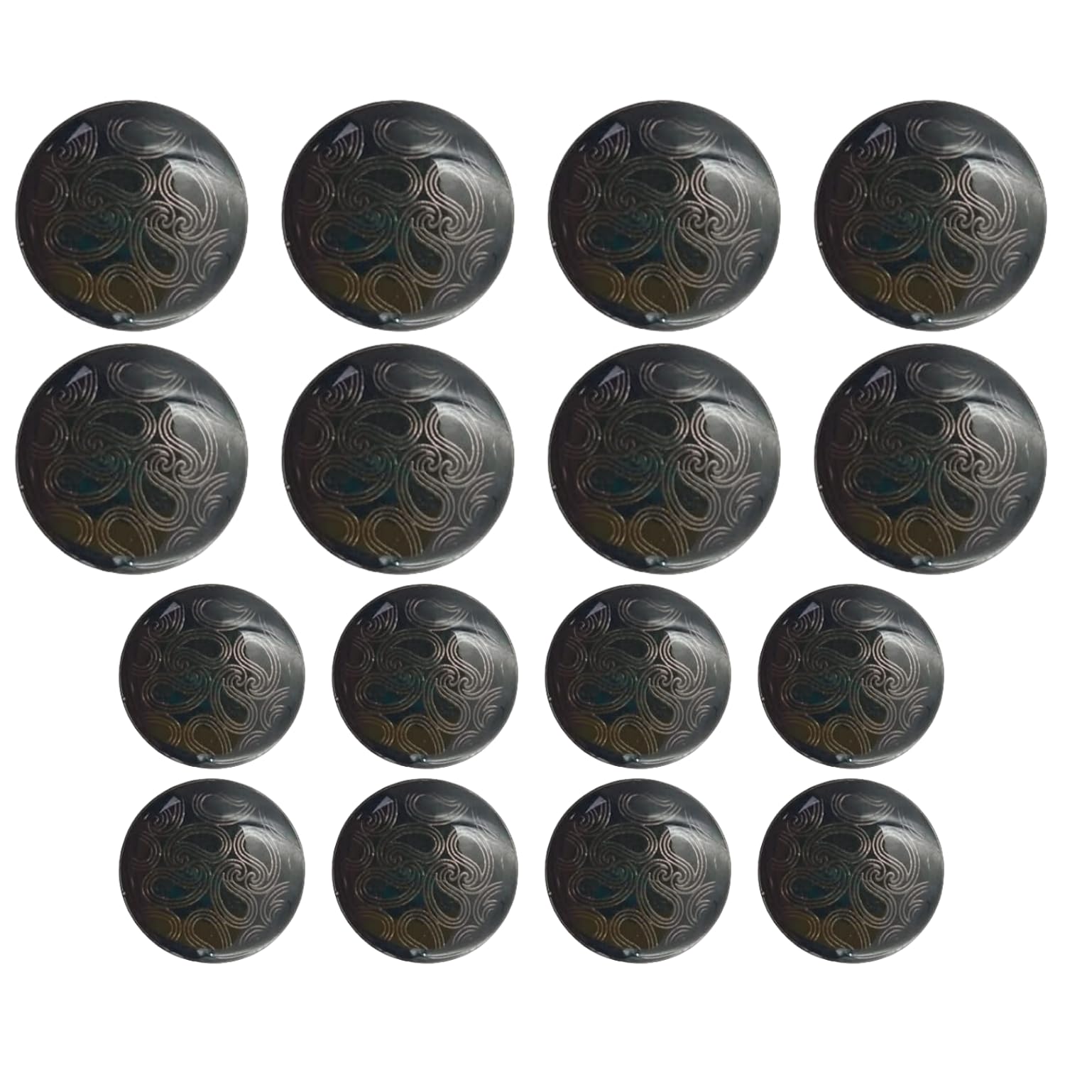 Ani accessories Enamel Epoxy Resin Metal Button for Coat Blazer Suit, Sherwani and Indian Dresses Sports Coat and Bandhgala,Double Breast 8 Big and 8 Small (Black)-picture-30