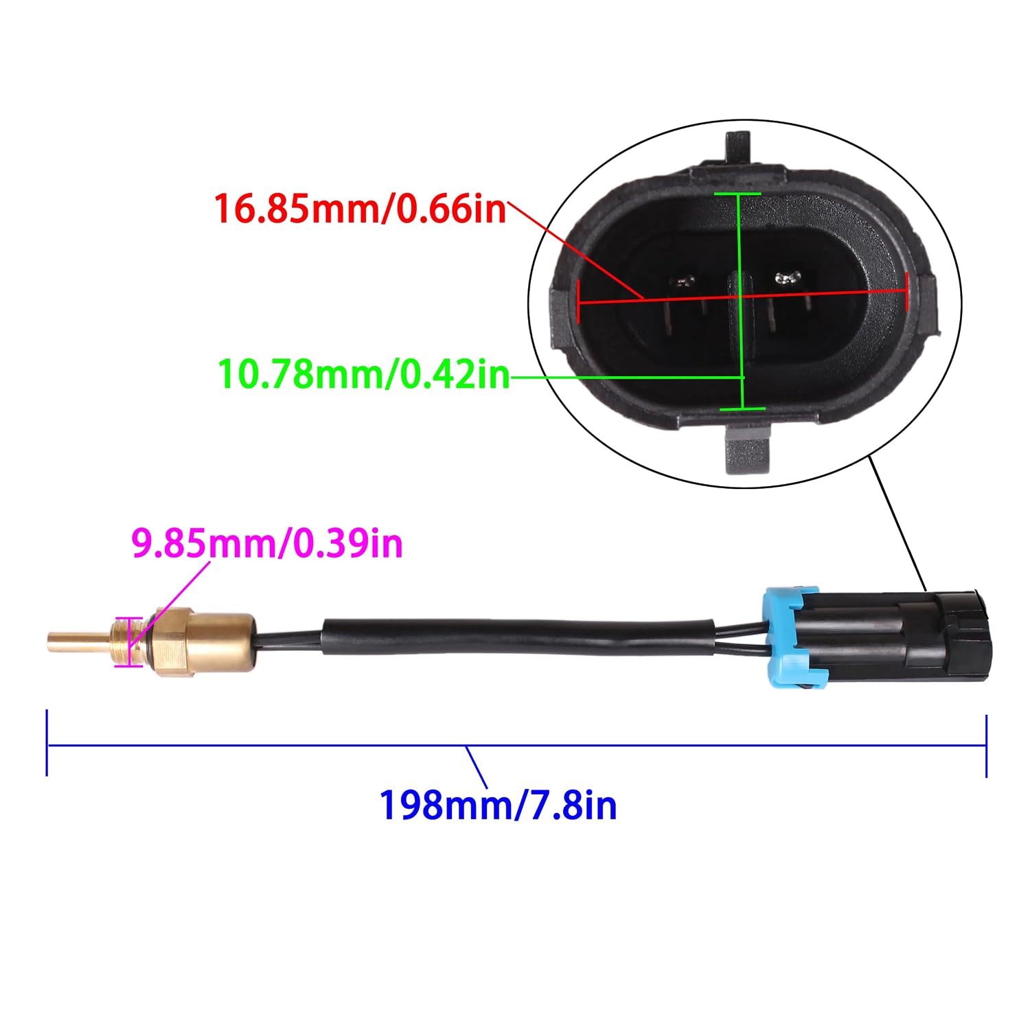 SouthMarine Boat Engine 8M0148668 885342001 885342002 Temperature Sensor for Mercury Mercruiser Mariner 30HP 40HP 135HP 150HP 175HP 225HP 250HP 275HP 300HP Outboard Motor Temp