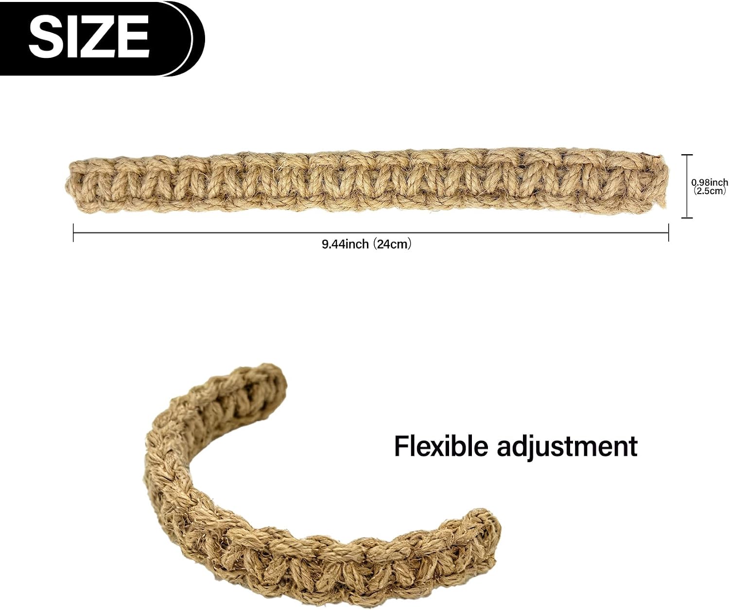4PCS Boho Elegant Rustic Curtain Tiebacks, Curtain Holdbacks Suitable for Home, Bedroom, Office Window Decoration(Linen)