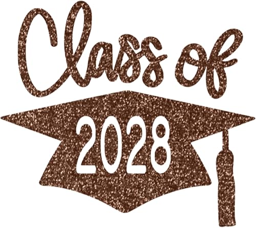 Vista 12 de Class of 2028 Graduation Cap Vinyl Decal, Graduation T Shirt Transfer, DIY Graduate Shirt Patch, Tshirt Sticker, HTV Vinyl Applique, Pick Size Old