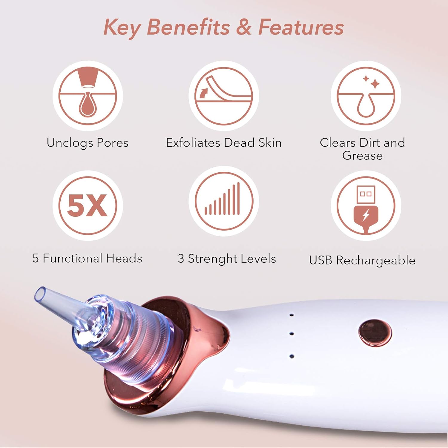 Zoë Ayla Electric Facial Pore Cleanser and MicroDermabrasion Tool