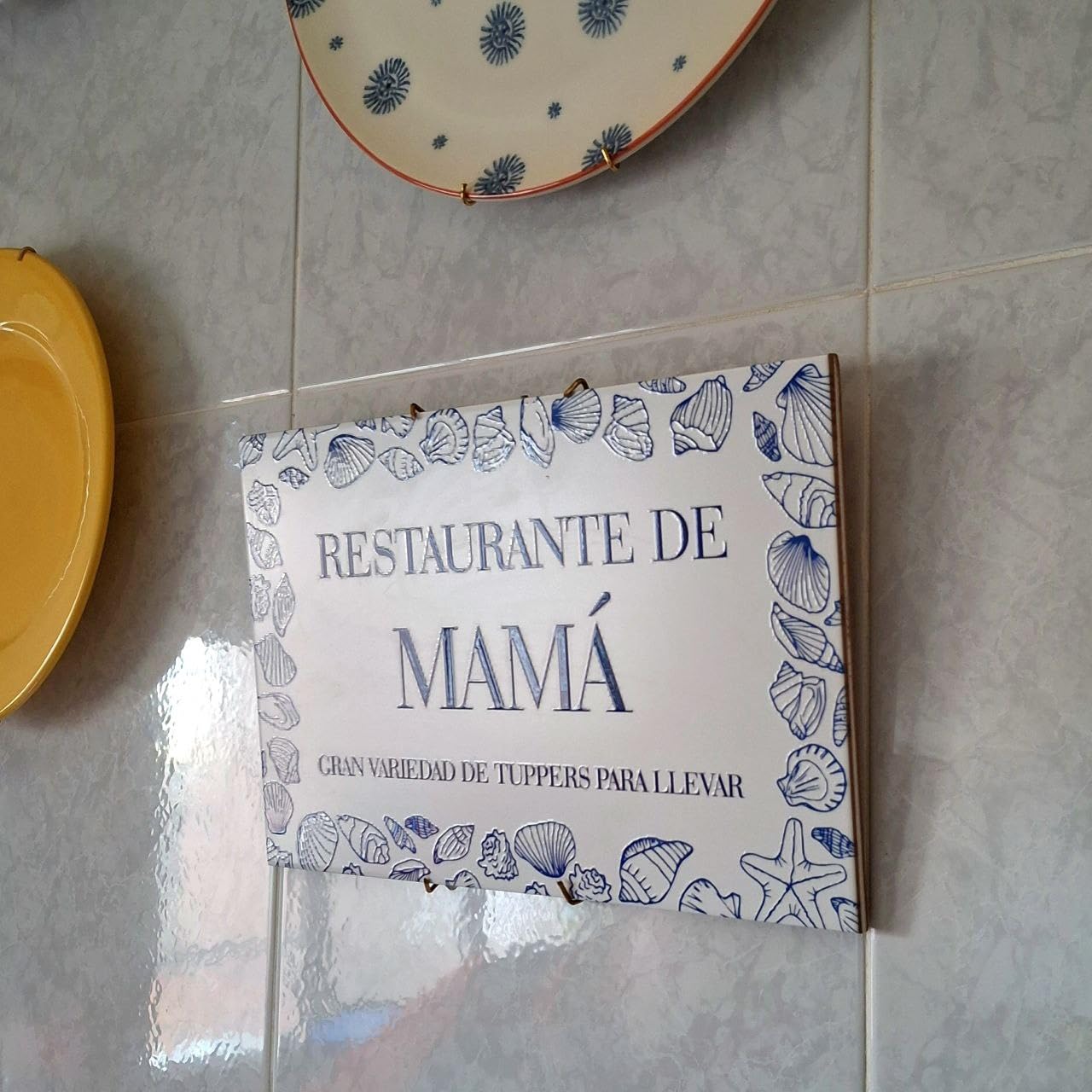 Azulejo Personalizado de Ceramica. 20x30cm. Acabado blanco brillo,casa, exterior. Regalo Original. Placa Personalizada Decorativa para casa, Oficina, Negocios. Cartel personalizado