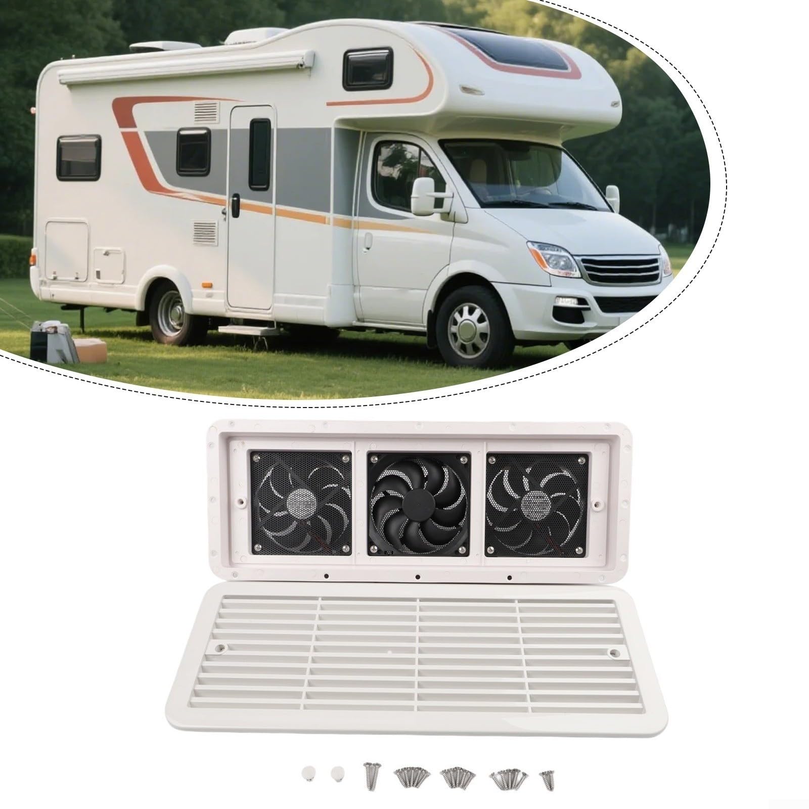 Kühlschranklüfter 12V ABS Für Wohnmobil 3 Ventilatoren UV-Schutz
