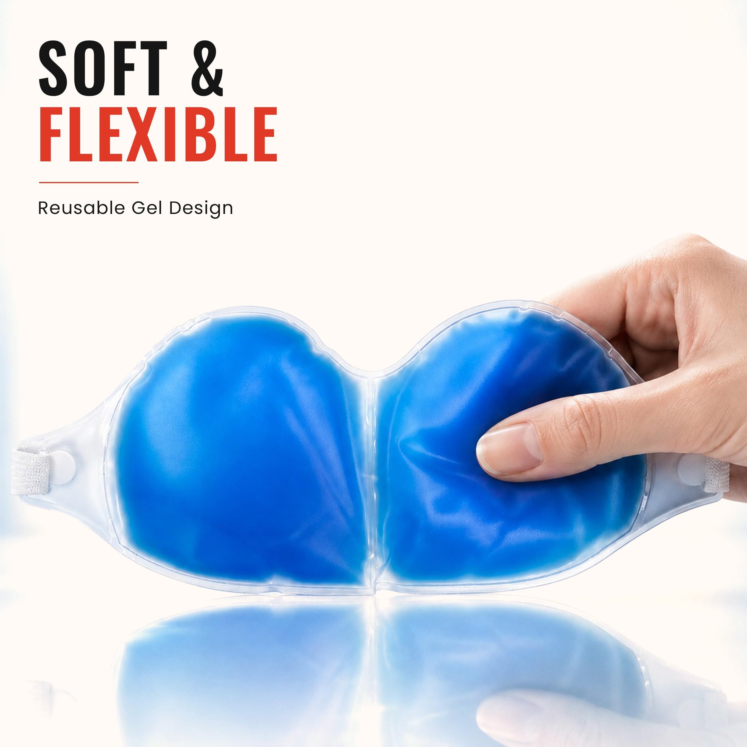 Slovic Eye Mask for Dark Circles Removal [Pack of 2] | Reusable Gel Eye Masks to Reduce Puffy Eyes & Provide Relaxation | Sleeping Eye Mask with Elastic Straps — Amazon image 5