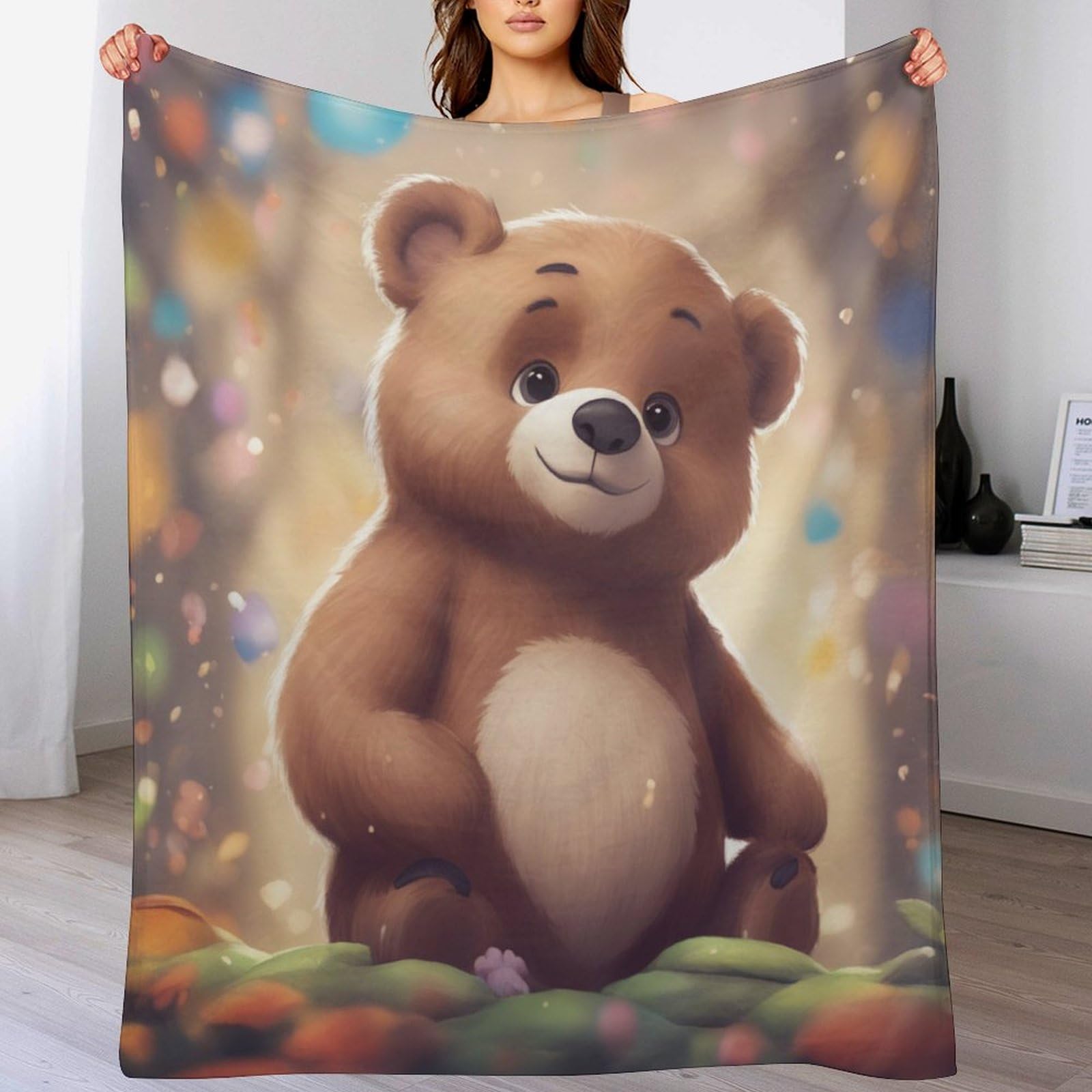 Couverture polaire ours en flannel super doux pour des soirées cocooning chaleureuses