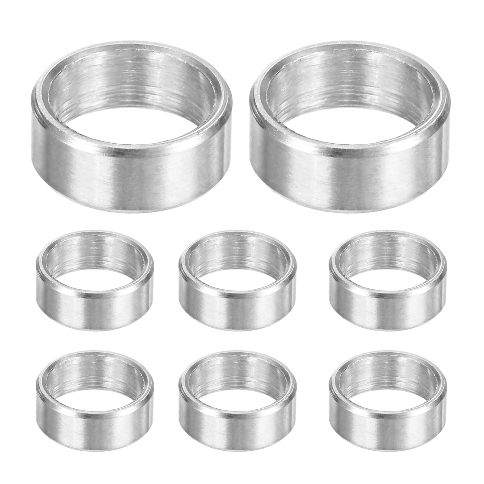 M8 Stainless Steel Spacers 8 Pack – 304 Stainless Steel Round Spacers – 8mm ID 10mm OD 4mm Length Metal Standoff Bushings for Screws, Bolts, DIY & Machinery