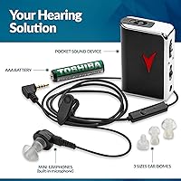 Vista 5 de Amplificador de sonido personal - Dispositivo amplificador de audio personal y dispositivo potenciador de voz para ganancia de sonido de 50 dB