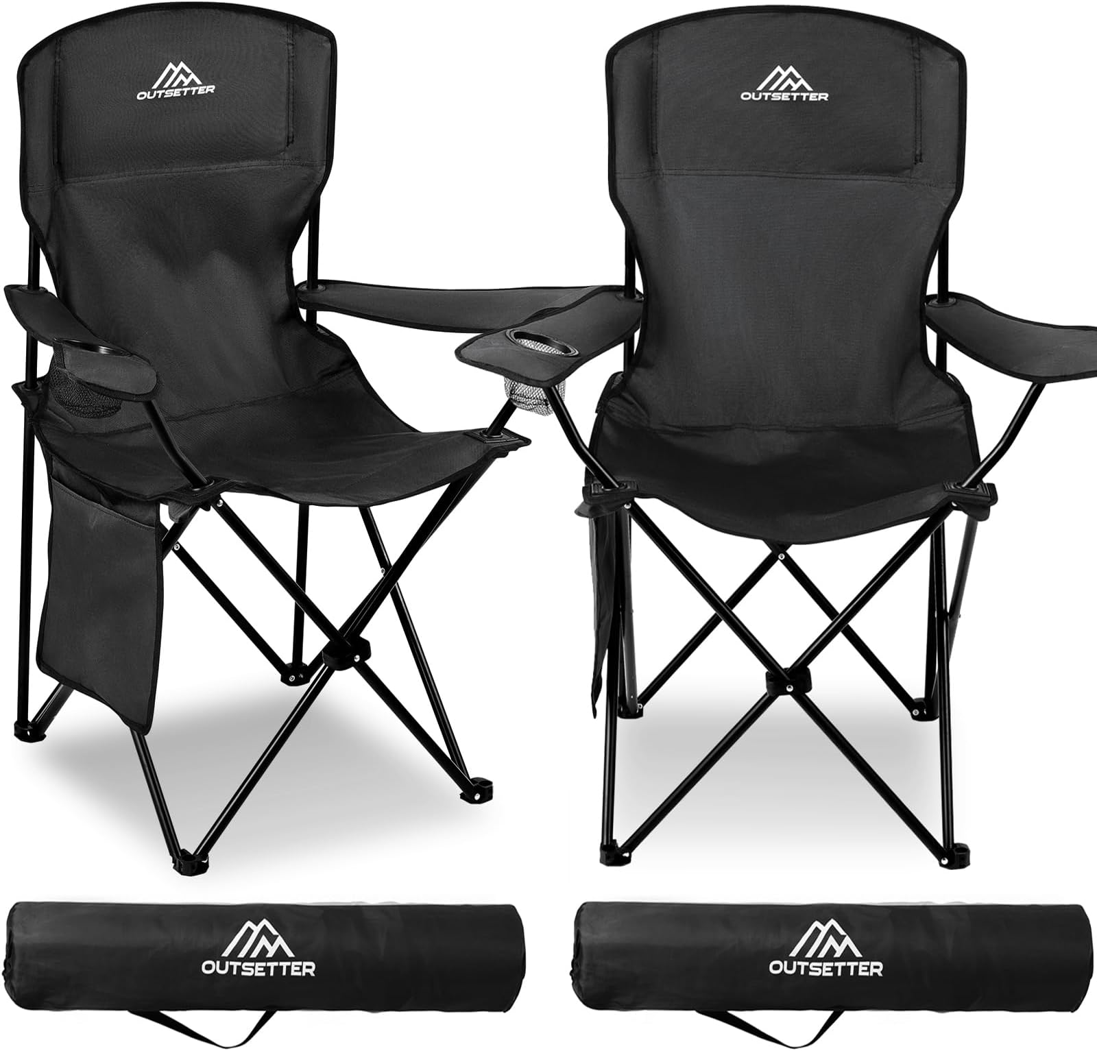 Set of 2 Camping Chair Lightweight Folding Portable Camping Chair with