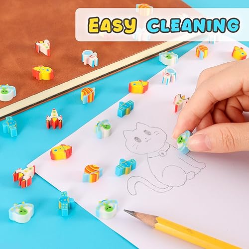 Miniatura 3 de 240 borradores espaciales, mini borradores espaciales para niños, borradores de astronauta, cohete OVNI de nave espacial para niños, recuerdos de