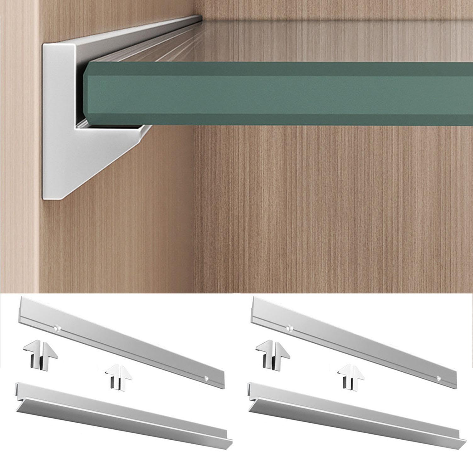 Porte-plaque en alliage d'aluminium pour panneau de bois de salon
