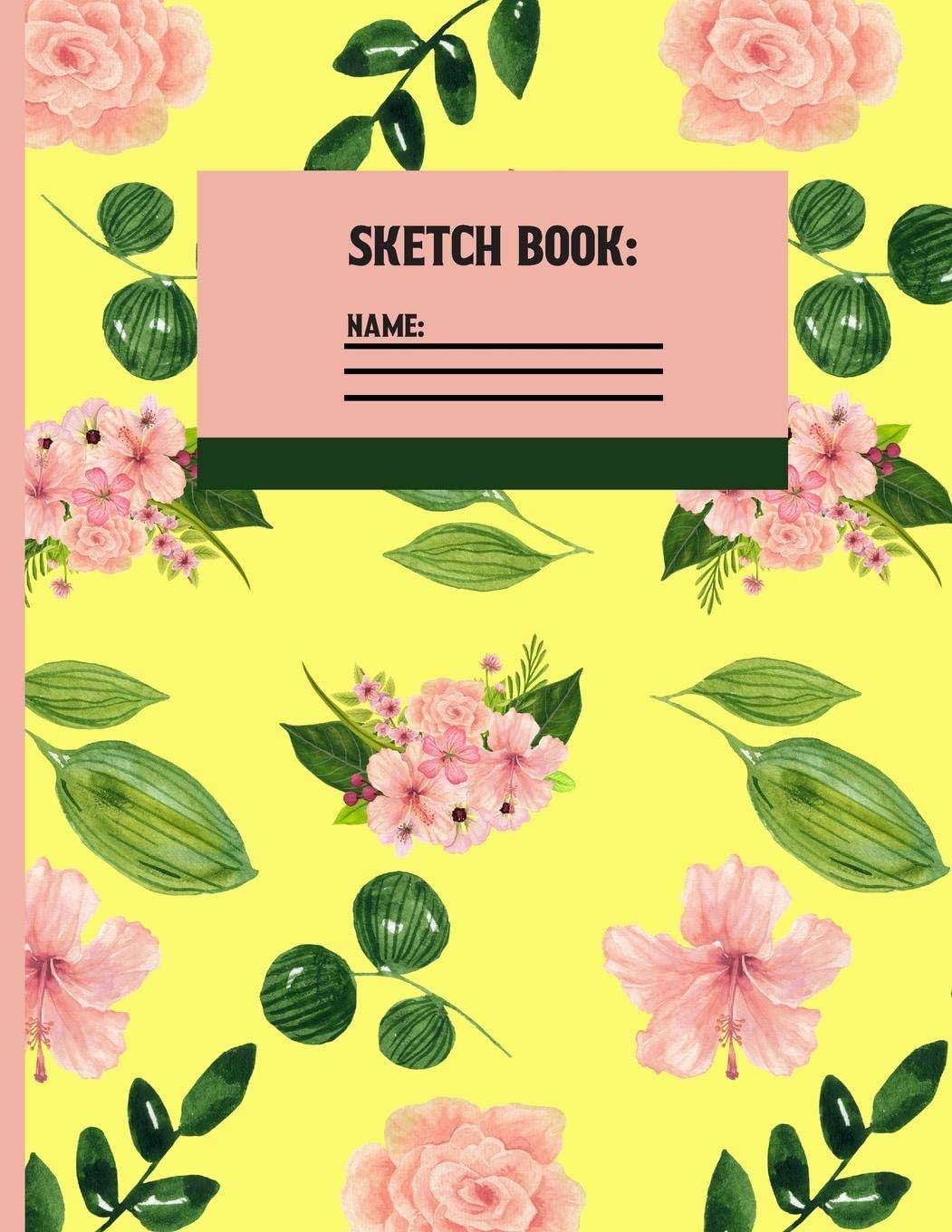 Sketchbook: Pink Floral Sketch paper to draw, and sketch in 120 pages (8.5x11 Inch).