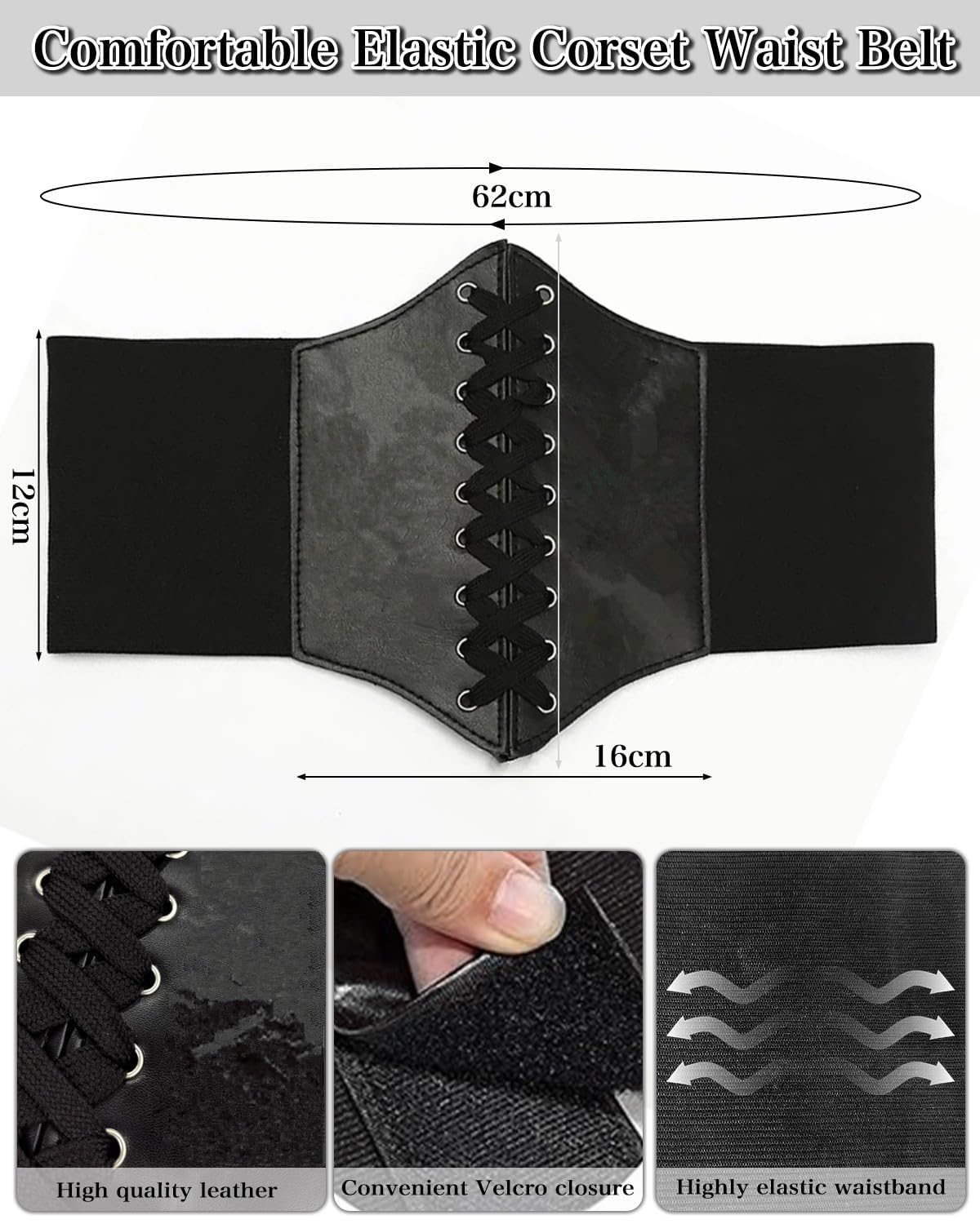 Vercico Pirate Costume Adult Women Medieval Pirate Fancy Dress Retro Elastic Waistband Corset - Image 4