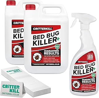 CritterKill Bed Bug Blitz Professional Treatment For Bedbug Infestation - Bed Bug Killer Spray & Sticky Insect Traps (Small)