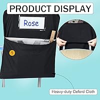 Vista 3 de Paterr 12 bolsillos pequeños de almacenamiento para sillas de 15.5 pulgadas, bolsa para silla escolar, bolsillo para silla, bolsillos