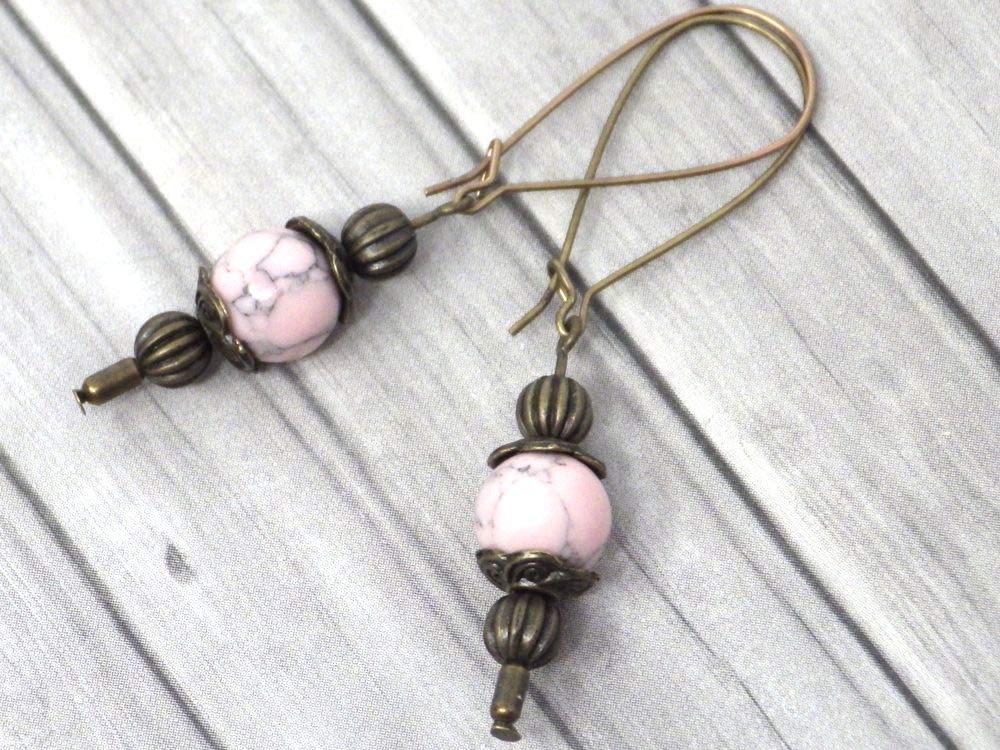 Parure bohemia para mujer en bronce antiguo con collar, pulsera y pendientes a juego