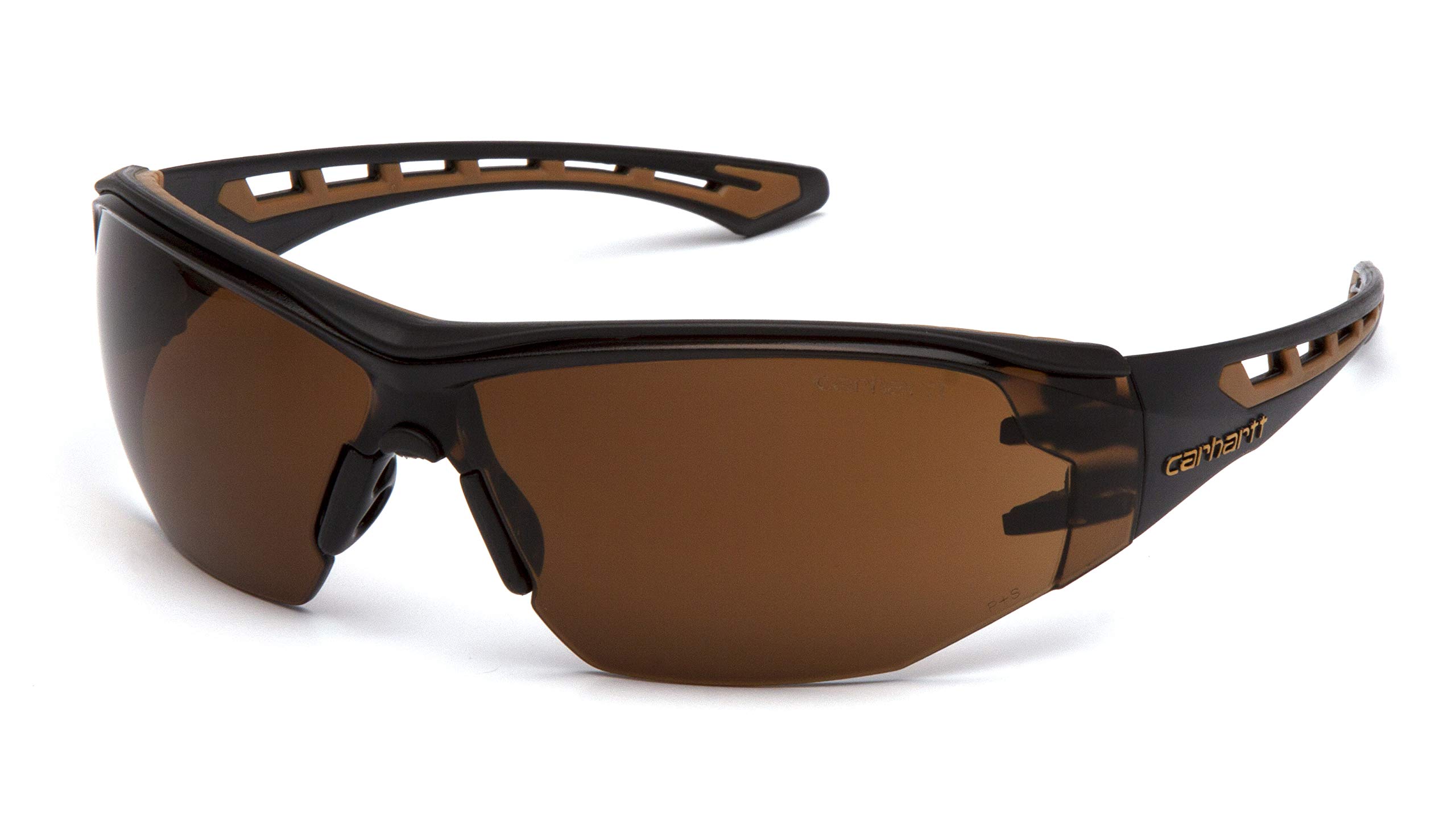 Carhartt Gear CHB818ST Easley™ Sandstone Bronze Anti-Fog Lens - One Size Fits All - Black/Tan