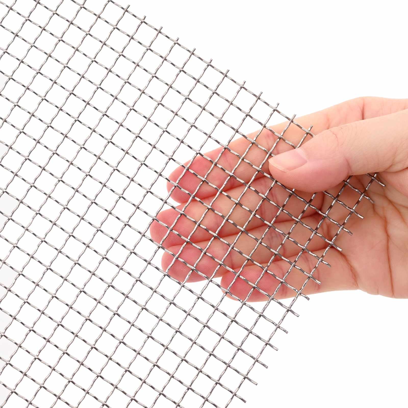 Rete Metallica in Acciaio Inox 80x200 cm, 3 Mesh per Giardino | Griglia metallica modellabile per recintare alberi e piante in giardino o creare coperture per l'orto domestico.