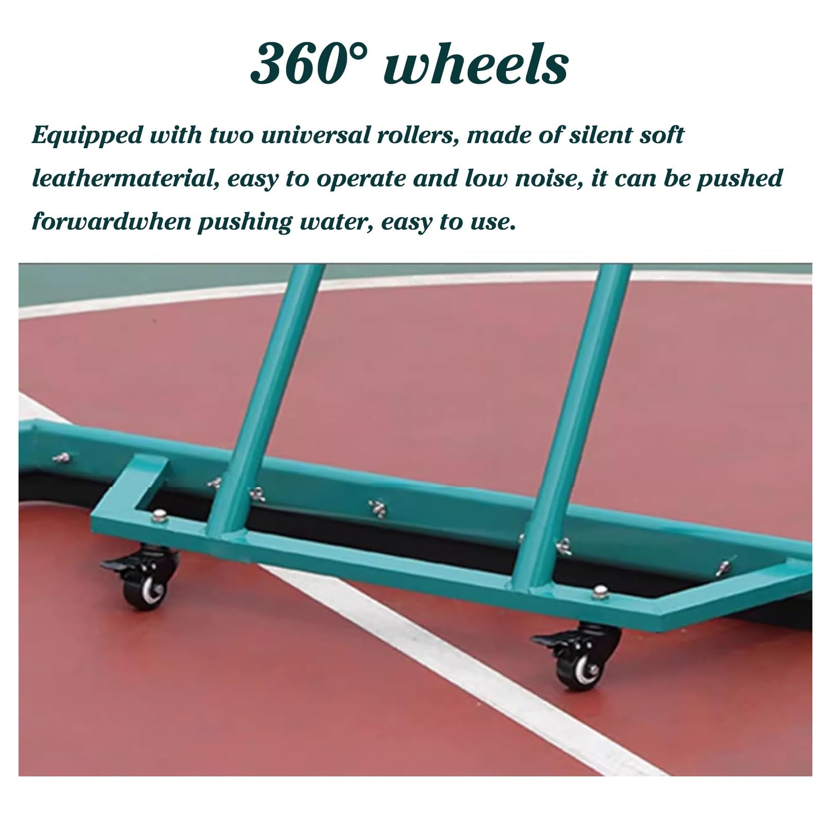Spazzola per campo da tennis, in lega di alluminio, con striscia in gomma EVA sostituibile per una rimozione efficiente dell'acqua, 135 cm x 105 cm