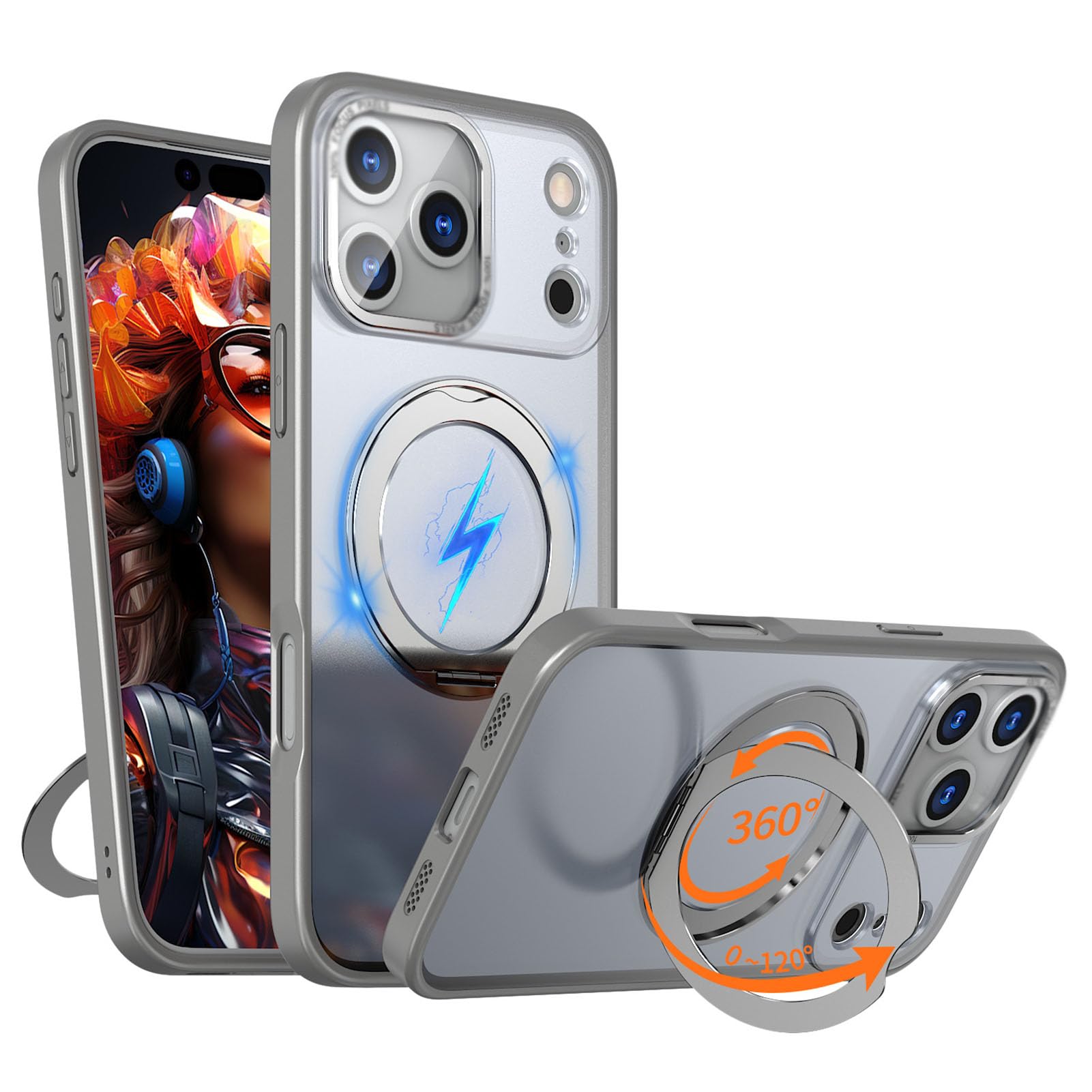 Coque iPhone 17 avec anneau support pour un usage multimédia sans mains