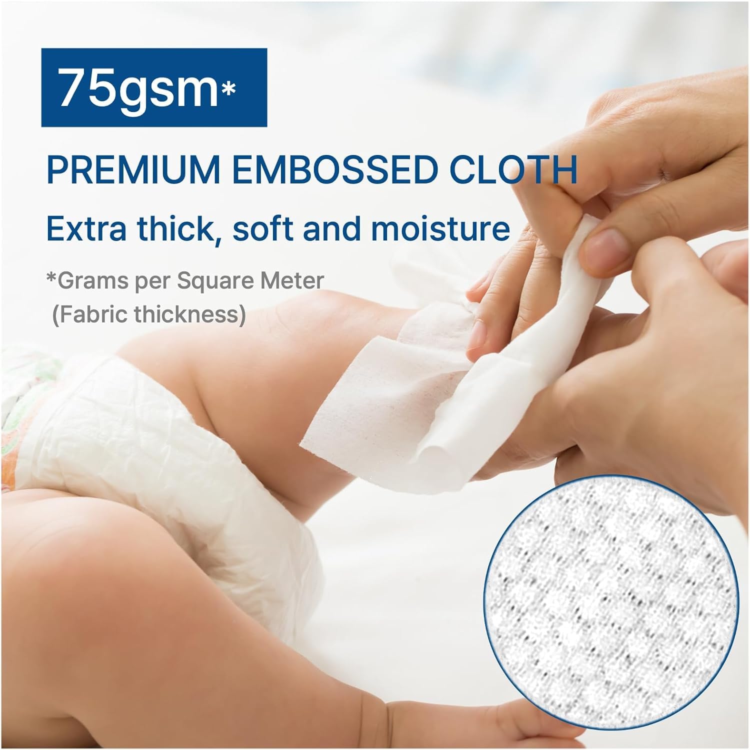 BEBESUP- Korea’s #1 Signature Baby Wipes - Hypoallergenic Water-based Unscented Alcohol-Free Ultra-Thick Super Seed Extracts Organic Plant-Based for sensitive skin Flip-Top (1 Pack) - Image 5