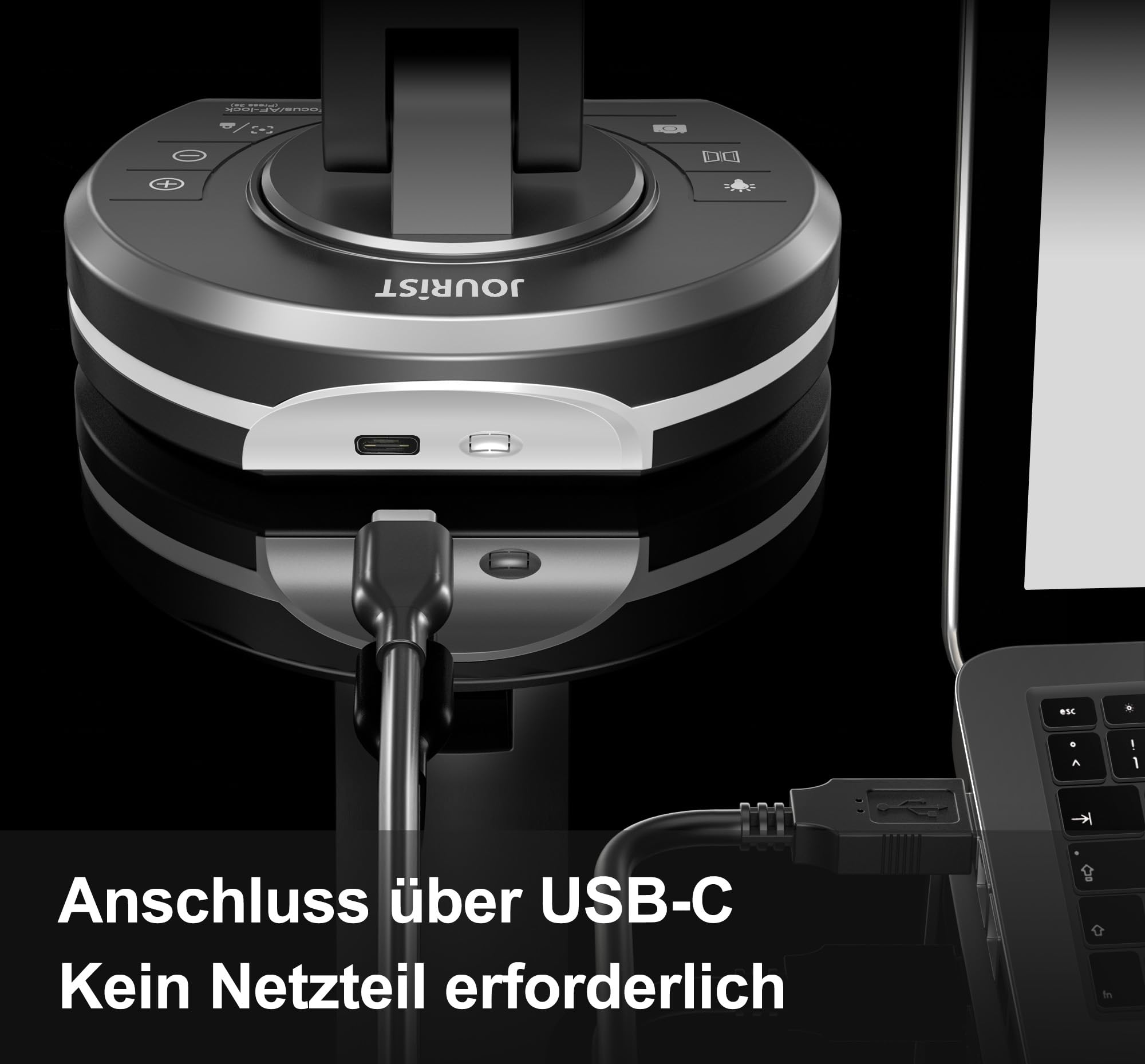 JOURIST DC530 Dokumentenkamera und Visualizer, Ultra-HD-Auflösung 13 Megapixel, Vorlagen bis A3, Hybridunterricht mit Zoom, Skype, Teams und Videos mit OBS. Für Windows, macOS, Linux (13.0 MP)